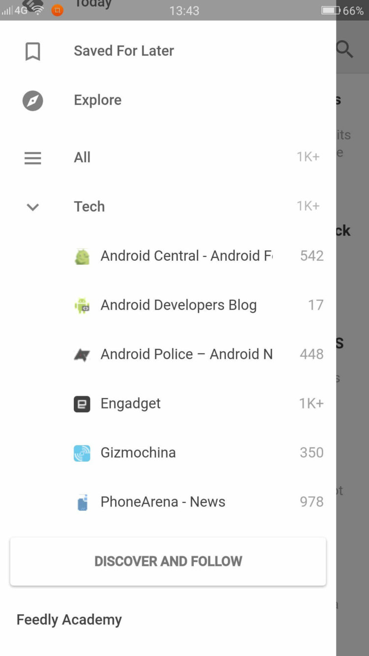 Feedly — удобный новостной агрегатор. Фото.