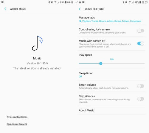 APK-файл приложения «Музыка» для Galaxy S8 попал в Сеть. Фото.