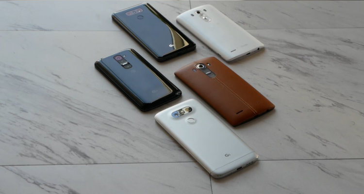 Эволюция флагманской линейки смартфонов LG G. Фото.