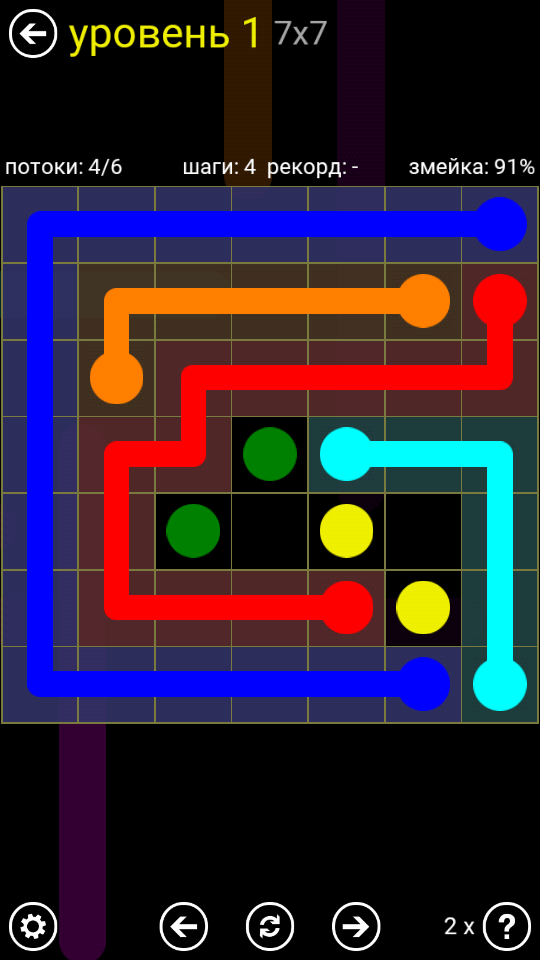 Flow Free — головоломка с эффектом привыкания. Фото.