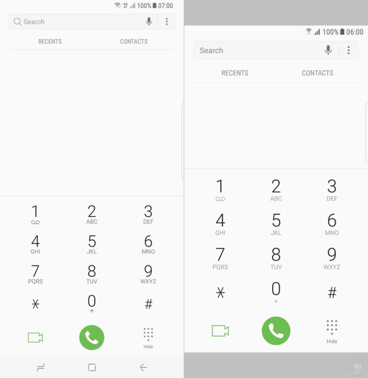 Samsung Galaxy S8 Plus vs Galaxy S7 edge: сравнение интерфейсов. Фото.