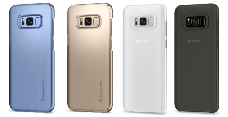 Лучшие чехлы для Samsung Galaxy S8 и Galaxy S8+. Spigen. Фото.