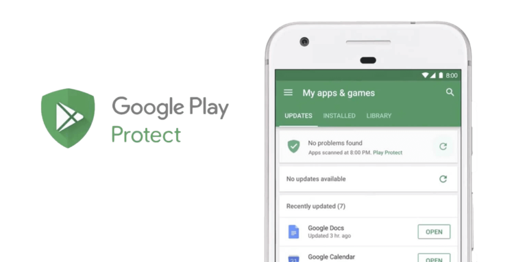 Недавно представленный Google Play Protect – что это. Фото.