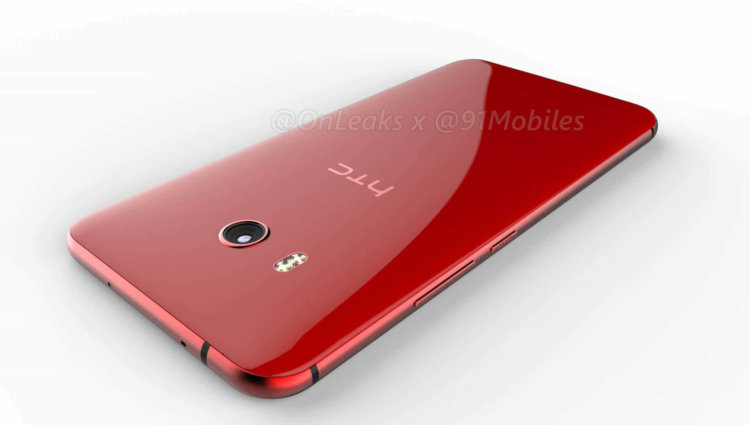 HTC U показался на рендерах (видео). Фото.