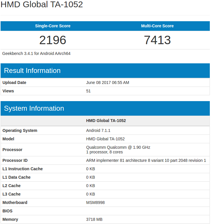 Geekbench мог показать еще два объема ОЗУ флагмана Nokia 9. Geekbench мог показать еще два объема ОЗУ флагмана Nokia 9. Фото.