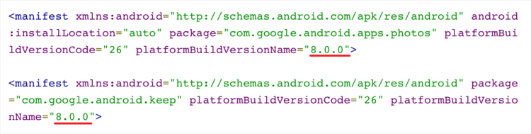 Google случайно рассекретила порядковый номер Android O. Фото.