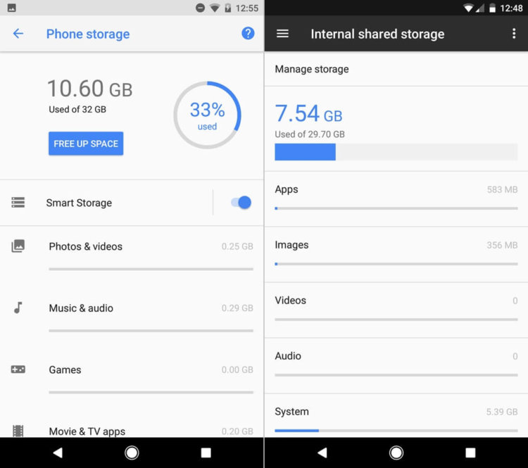 Android O и Android Nougat — визуальное сравнение. Фото.