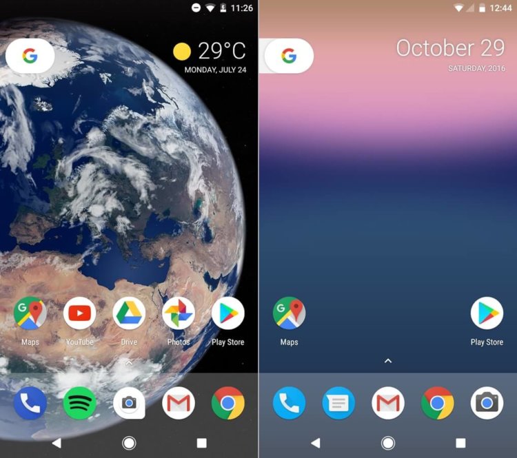 Android O и Android Nougat — визуальное сравнение. Фото.