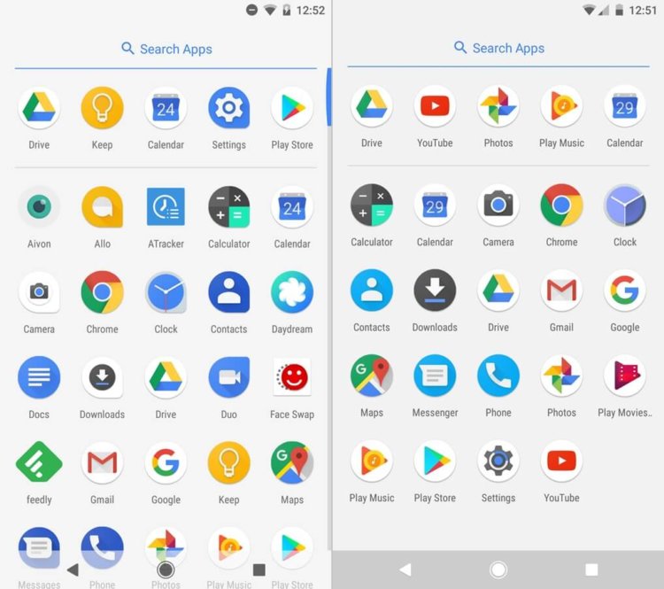 Android O и Android Nougat - визуальное сравнение