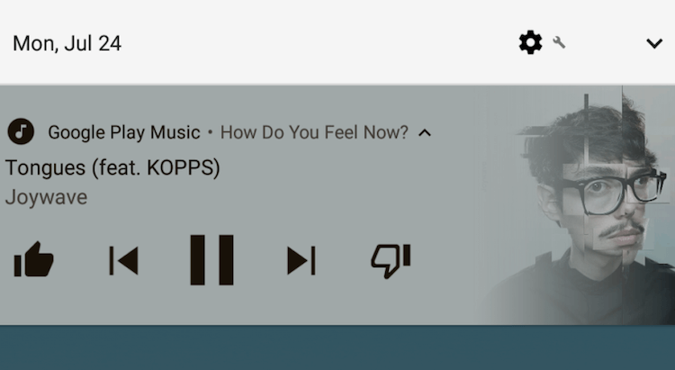 Что нового в Android O Developer Preview 4. Убрали музыку из окошка уведомлений. Фото.