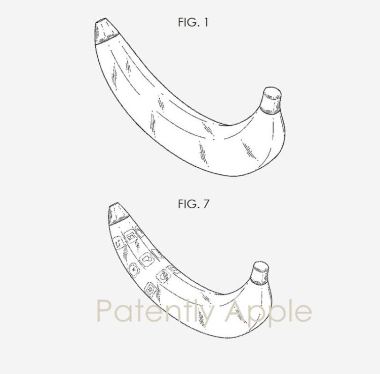 Samsung запатентовала загадочный «бананафон». Фото.