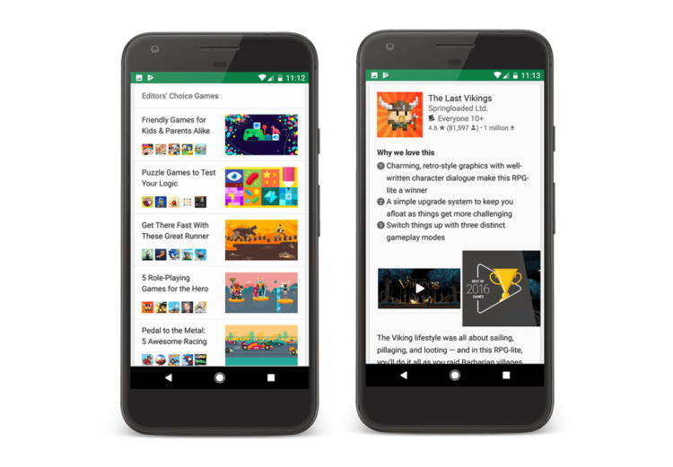Google старается сделать Google Play похожим на App Store. Фото.