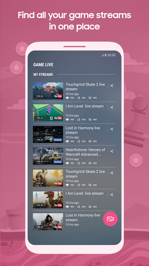 Samsung выложила приложение для игровых стримов с телефона. Фото.