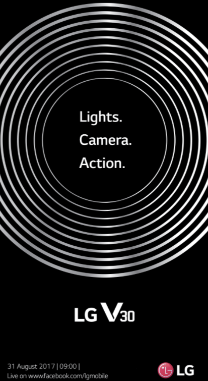 LG приглашает на презентацию V30. Фото.