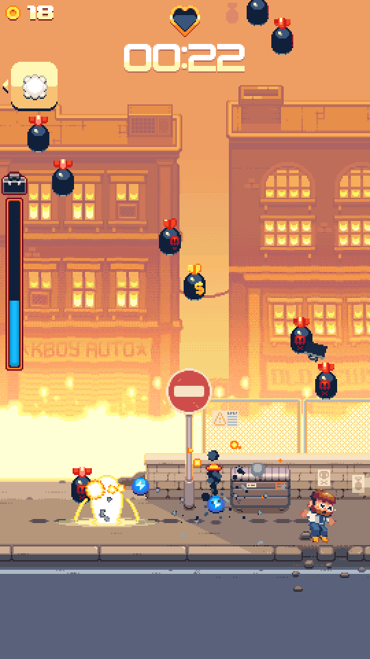 Ultimate Briefcase — спасаемся от пиксельных бомб. Фото.