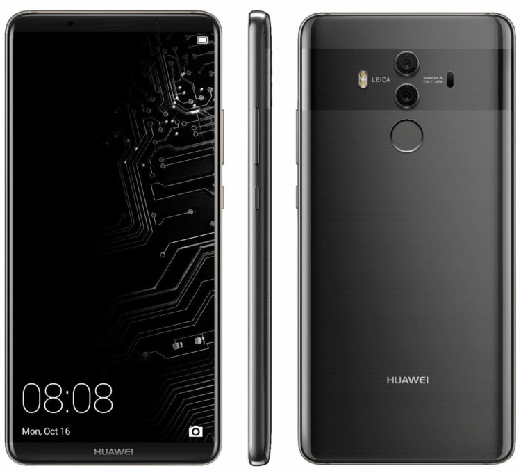 Huawei Mate 10 Pro: рендеры и характеристики. Фото.