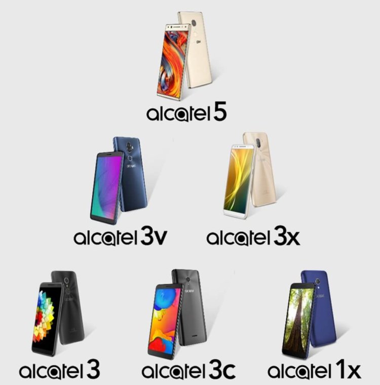Рендер «показал» 6 новых смартфонов Alcatel. Фото.