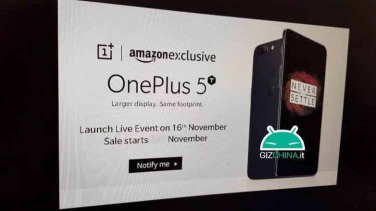 Amazon подтвердил название и дату презентации OnePlus 5T. Фото.