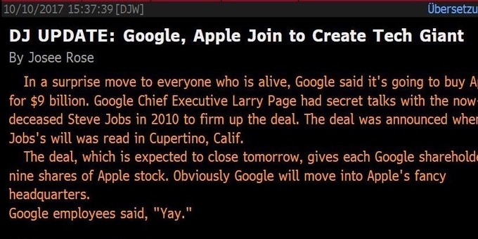 Весь мир шокировали новостью о том, что Google купила Apple. Фото.