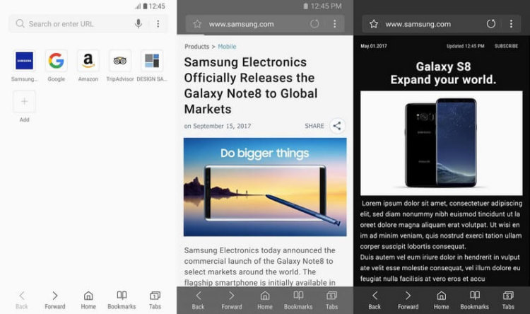Конкурент Safari от Samsung стал доступен для всех устройств на Android 5.0. Фото.