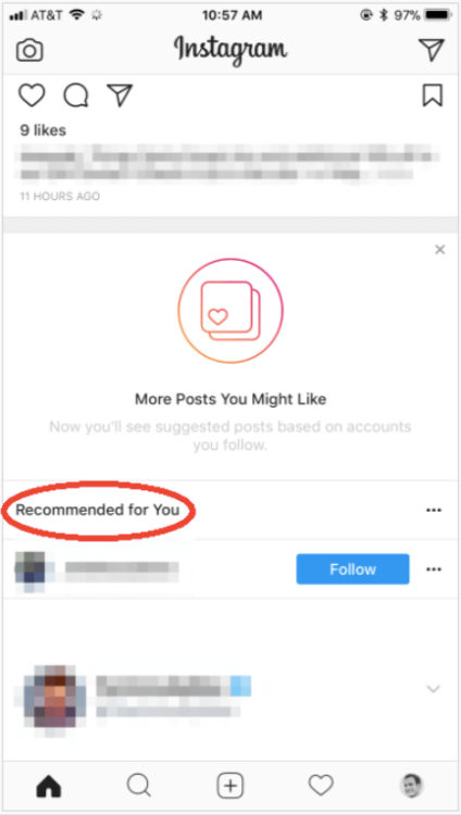 Instagram начинает доставать рекомендациями в основной ленте. Фото.
