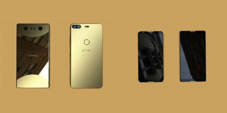 Безрамочные смартфоны Sony 2018 года на рендерах. Фото.
