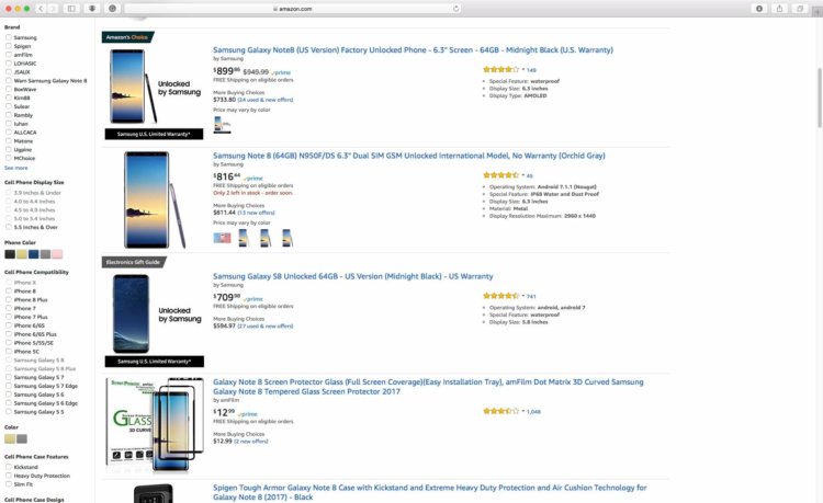 Как купить Samsung Galaxy Note 8 на 20 000 рублей дешевле. Как покупать в США. Как купить Samsung Galaxy Note 8 на 20 000 рублей дешевле. Как покупать в США. Фото.