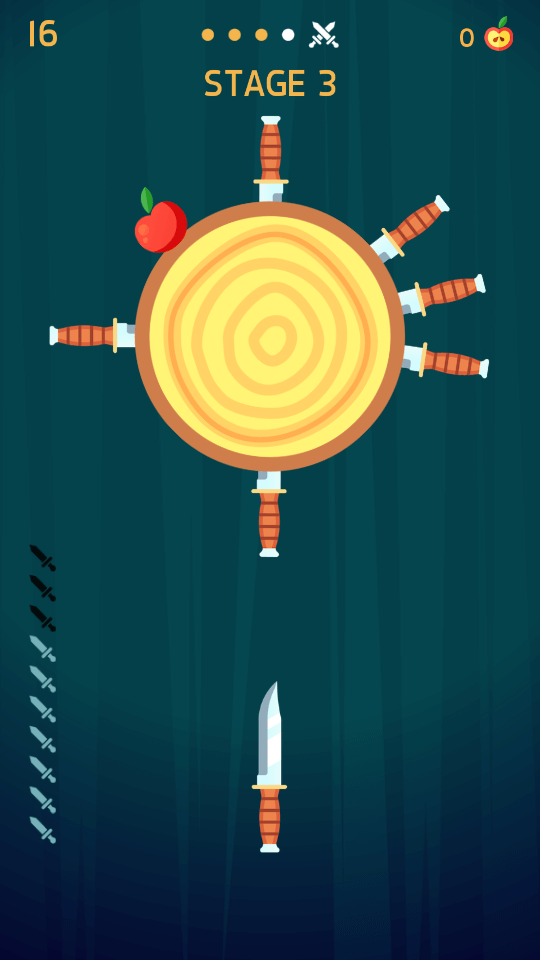 Knife Hit — спортивное метание ножей в брёвна. Фото.