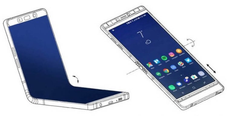 Samsung на MWC 2019 представит складной смартфон. Фото.