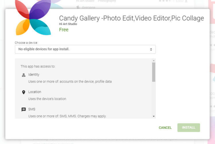 Стандартное приложение «Галерея» от Alcatel заменили подделкой. Фото.