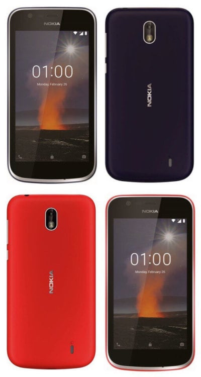 Nokia 7 Plus и Nokia 1 показались на рендерах. Фото.