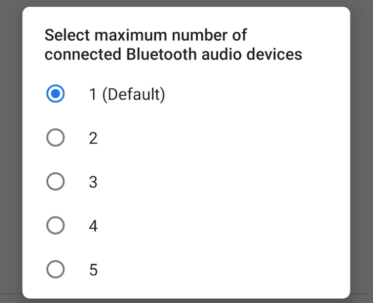 Android P. Больше Bluetooth-аудиодевайсов одновременно. Фото.