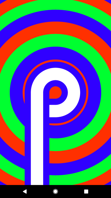 Как выглядит пасхалка из Android P. Фото.