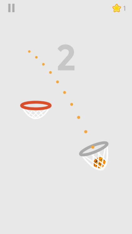 Dunk Shot — элементарный баскетбол от Ketchapp. Фото.
