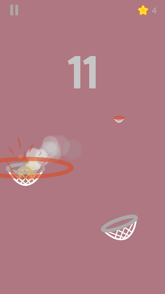 Dunk Shot — элементарный баскетбол от Ketchapp. Фото.