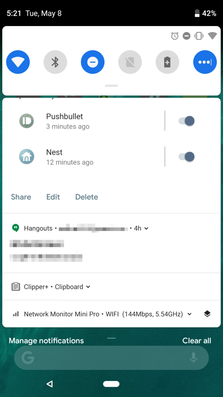 Android P: улучшенные уведомления. Фото.