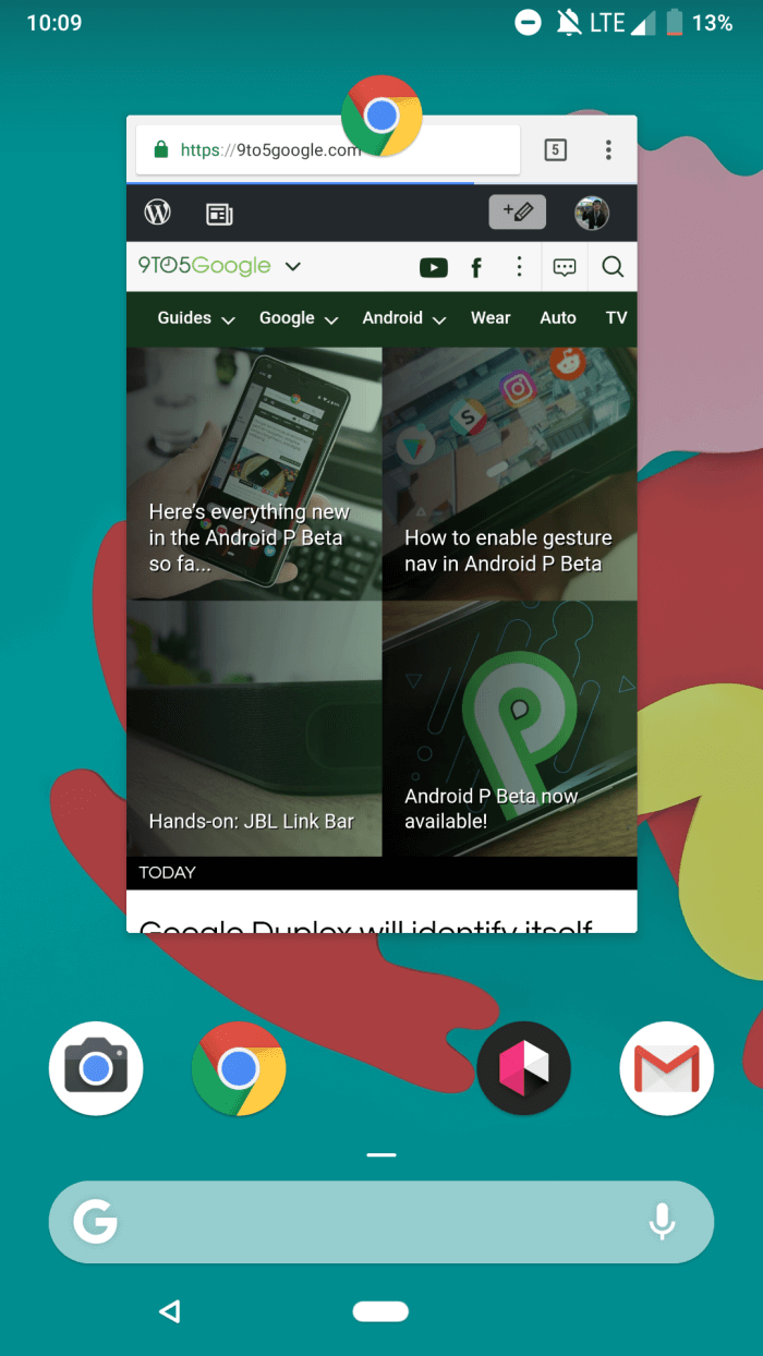 В Android P вернут кнопку «Clear all» в меню последних запущенных приложений. Фото.