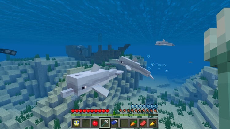 В Minecraft добавили подводный мир. Фото.