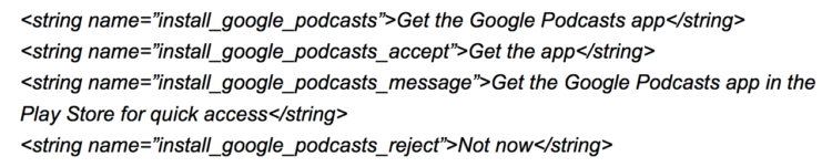 Google Podcasts быть? Программисты нашли упоминание приложения в коде. Фото.