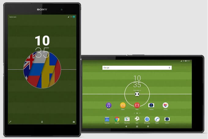 Sony представила тему оформления для смартфонов Xperia в стиле ЧМ-2018. Тема для Android. Фото.