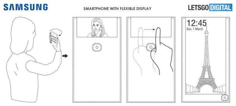 Samsung патентует смартфон без селфи-камеры