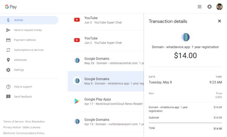 Google Pay получает редизайн. Как выглядит обновлённая веб-версия сервиса. Фото.