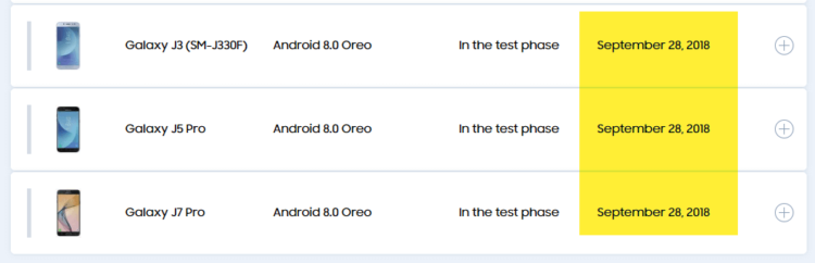 Samsung отложила выход Android Oreo для трех популярных смартфонов. Android Oreo для Galaxy J. Фото.
