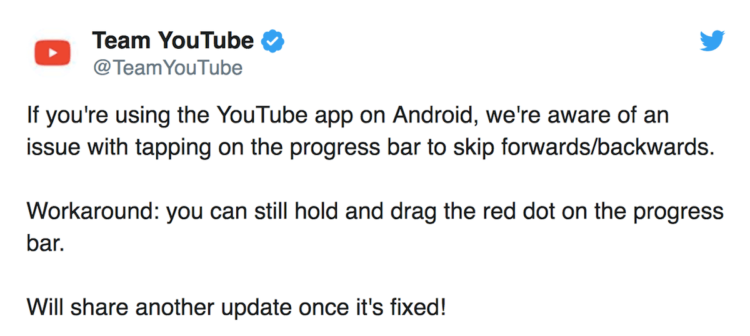 Google сломала приложение YouTube для Android и обещает исправиться. Фото.