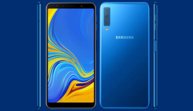 Samsung официально представила Galaxy A7 (2018) с тройной камерой. Фото.