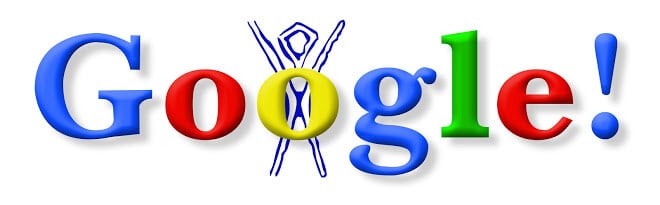 Самые важные события в истории Google. Первый Дудл от Гугл. Фото.