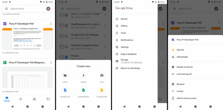 Google обновила приложение Google Drive для Android в стиле Material Design 2.0. Фото.