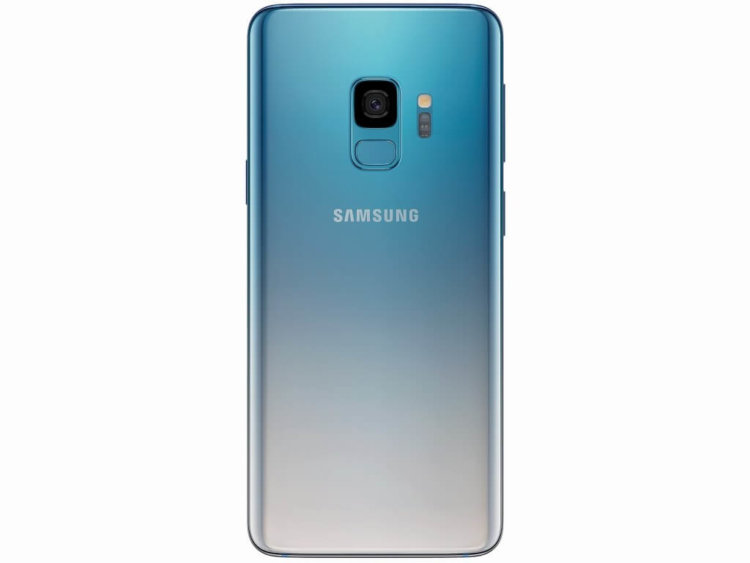Зимние флагманы Samsung — перед Новым годом. Изображения. Отличие моделей Samsung Galaxy S9 и Galaxy S9+ Polaris Blue от Ice Blue. Фото.