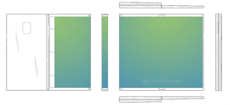 Чем отличается сгибаемый планшет Samsung от ее складного смартфона. Сгибаемый планшет Samsung — с тремя секциями экрана. Фото.