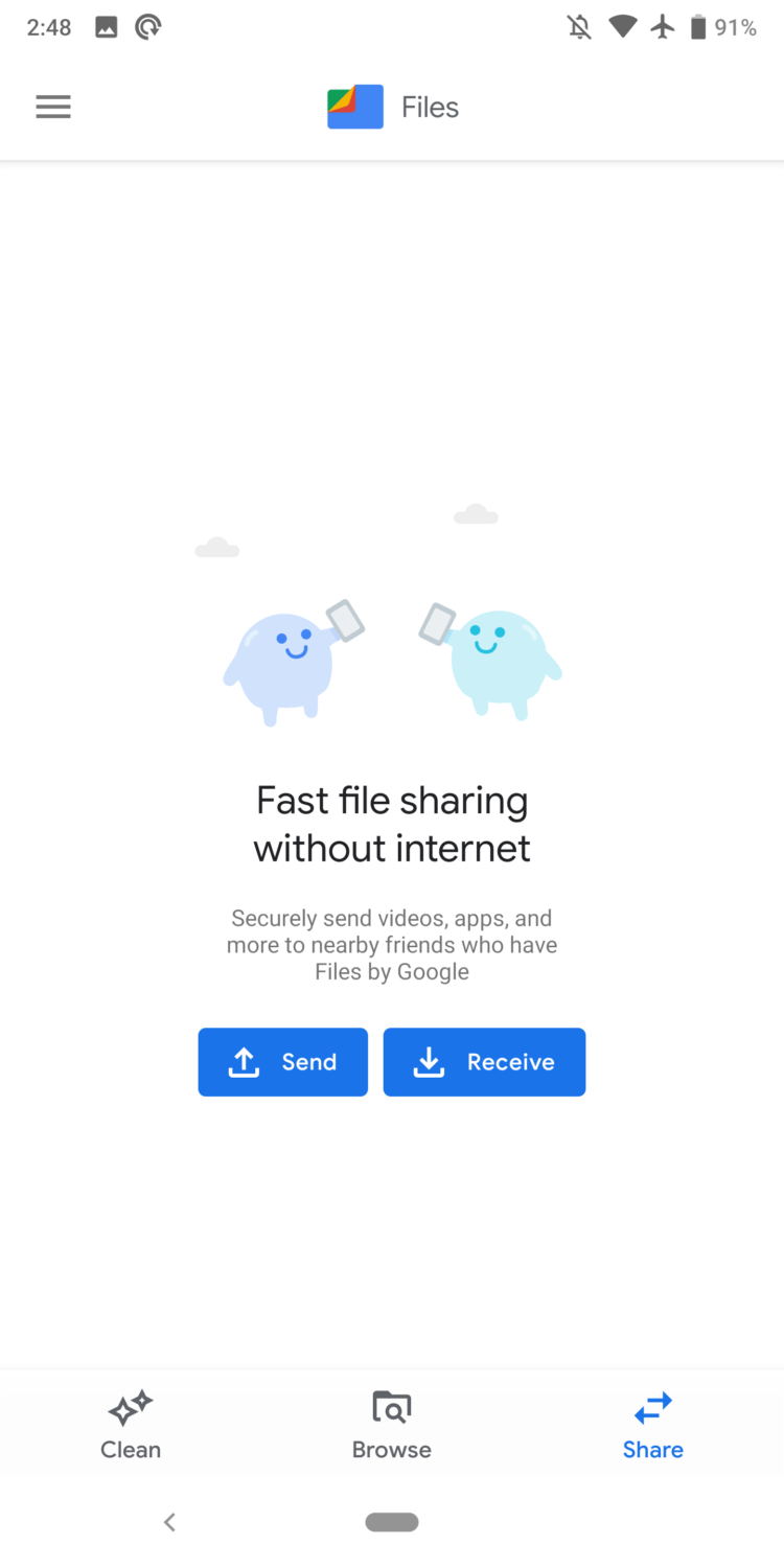 Обновление: Files Go от Google получил новый дизайн и сокращённое название. Фото.